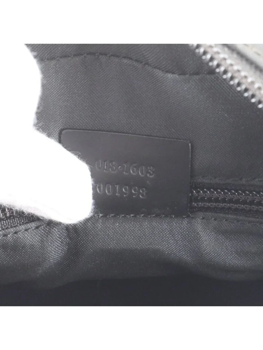 Gucci GG Nylon 018 Leather Clutch Pouch Business Black